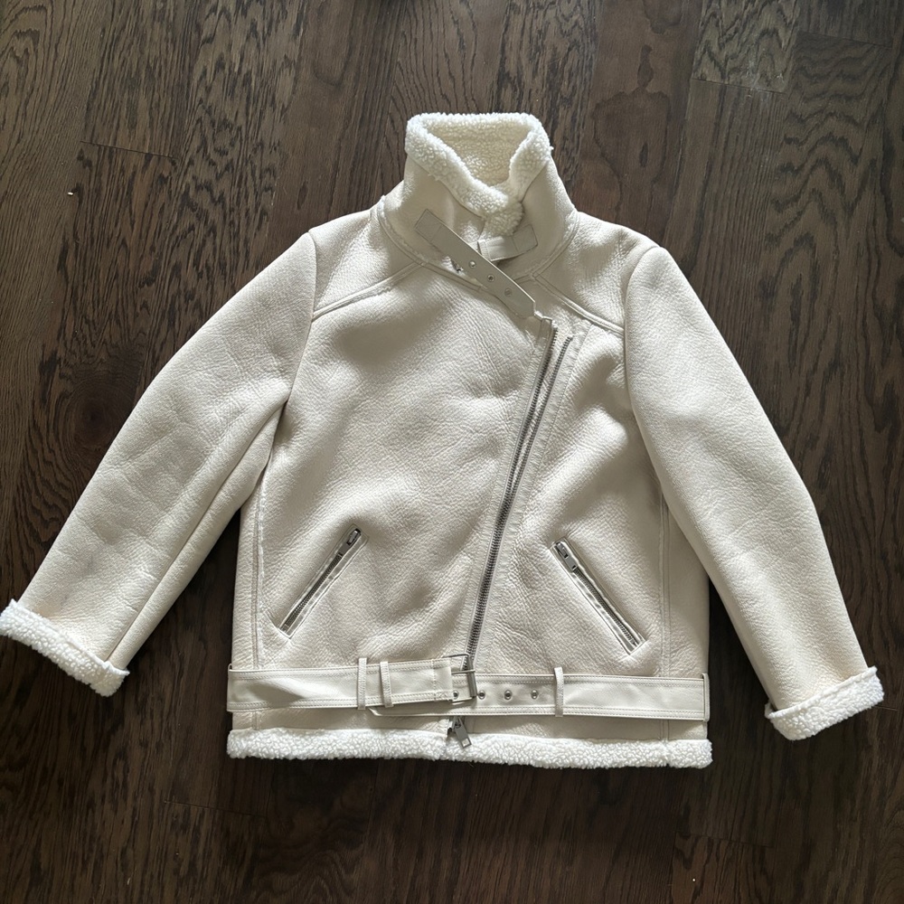 Zara double-faced biker jacket